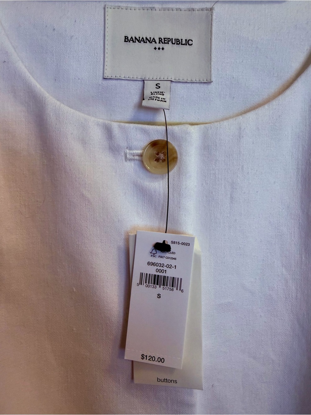 Banana Republic Factory Linen-Blend Long Cutaway Vest - NWT - Picture 5 of 9